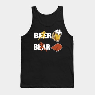 Beer Bear Funny Gift Booze Birthday Alcohol Drinking Party Tank Top